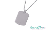 Edelstahl Anhänger DogTag 40 x 25 mm mit Gravur
