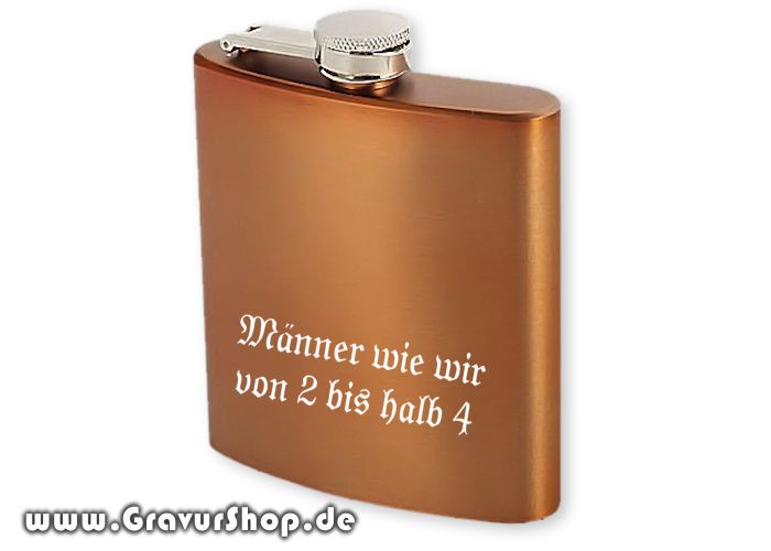 Flachmann 20 C mit Gravur Muster 2