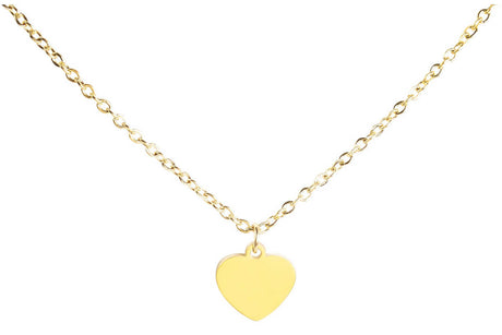 Edelstahl Kettenanhänger mit Gravur Herz gold 01