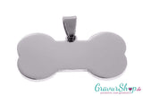 Knochen Edelstahlanhänger 40 x 22 mm mit Gravur