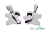 Edelstahl Partneranhänger Puzzle mit Herz inkl. Gravur