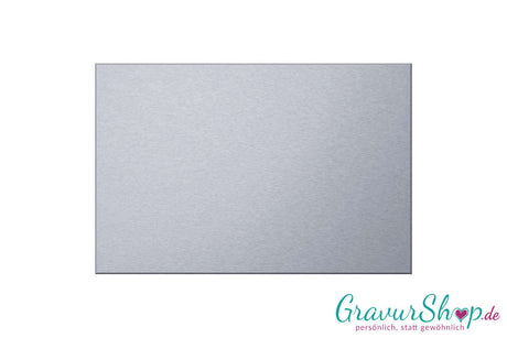 Edelstahlschild 100 x 70 mm mit Gravur, selbstklebend