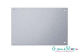 Edelstahlschild 150x100 mm mit 4 Bohrungen