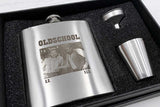 Flachmann mit Fotogravur Nr 40 - Muster in Box nah