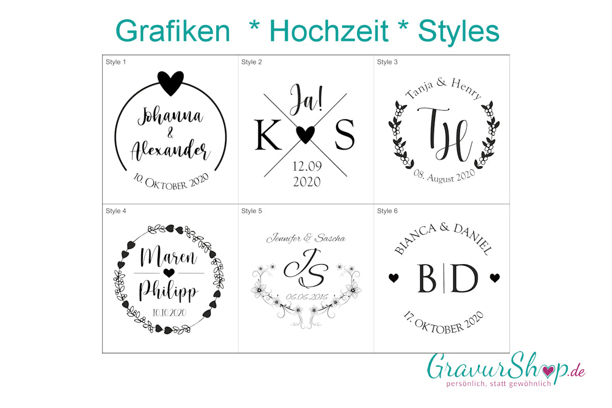 Untersetzer Kork Hochzeit Styles