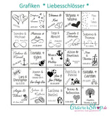 Grafiken und Styles für Liebesschlösser