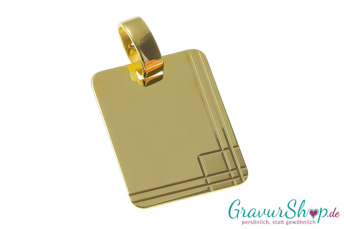 Goldanhänger 23 mit Gravur