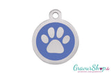 Hundemarke 21 S mit Gravur Blau