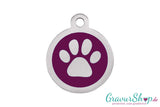 Hundemarke 21 S mit Gravur Lila