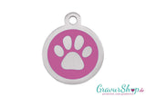 Hundemarke 21 S mit Gravur Altrosa