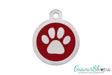 Hundemarke 21 S mit Gravur Rot