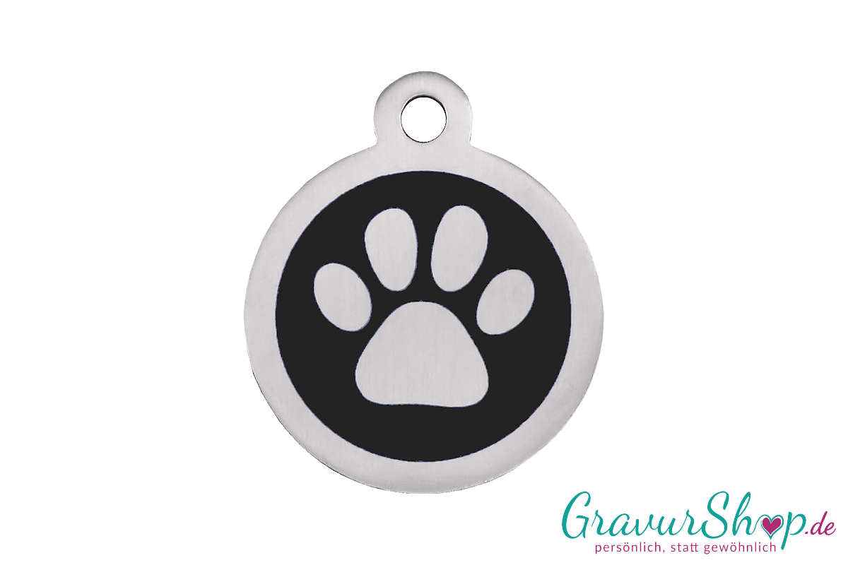 Hundemarke 21 S mit Gravur Schwarz