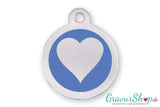 Hundemarke 22 M mit Gravur Blau