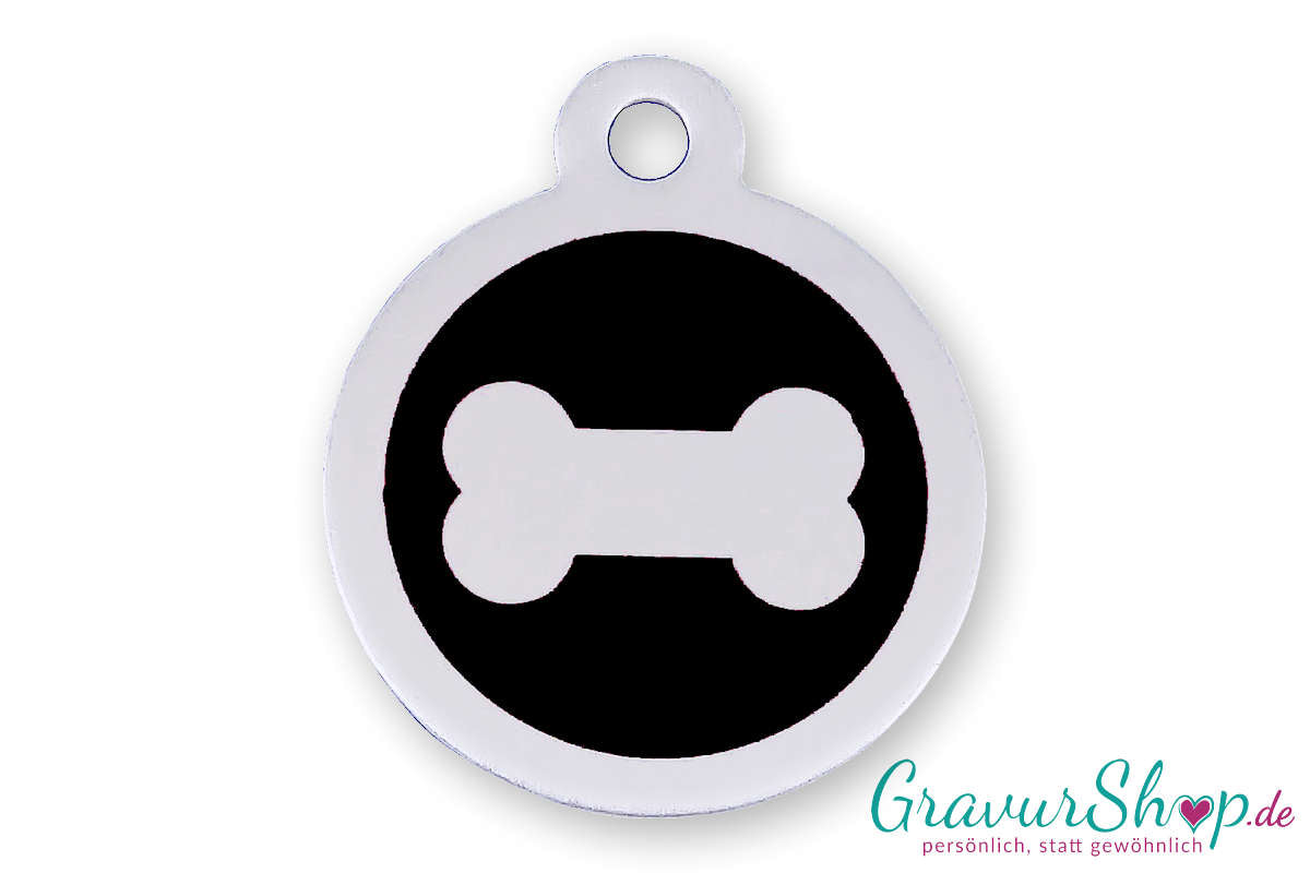 Hundemarke mit Gravur aus Edelstahl