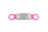 Hundemarke mit Gravur Silikon Edelstahl 33 - rosa