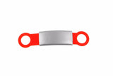 Hundemarke mit Gravur Silikon Edelstahl 33 - rot