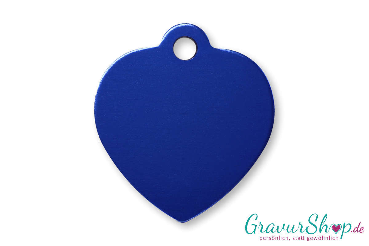 Hundemarke 06 L mit Gravur Blau