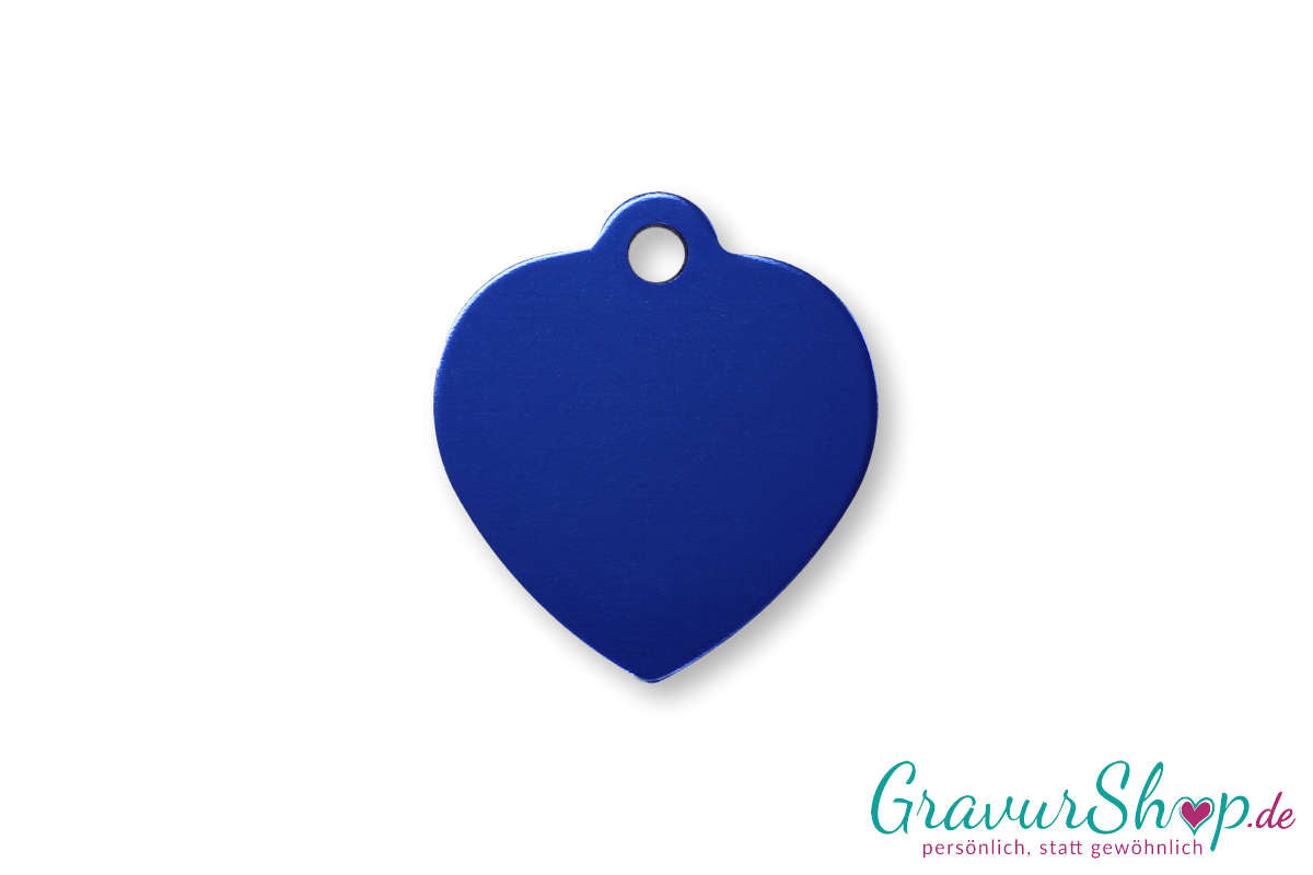 Hundemarke 06 S mit Gravur Blau