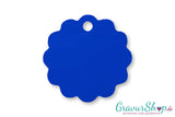 Hundemarke 07 M mit Gravur Blau