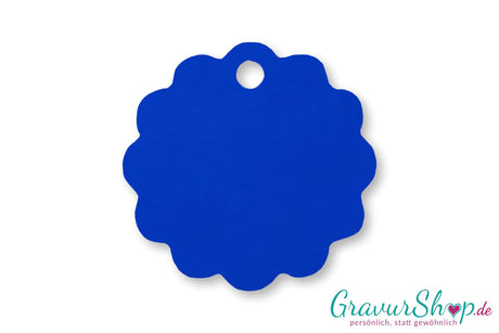 Hundemarke 07 M mit Gravur Blau