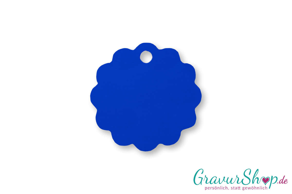Katzenmarke 07 S mit Gravur Blau