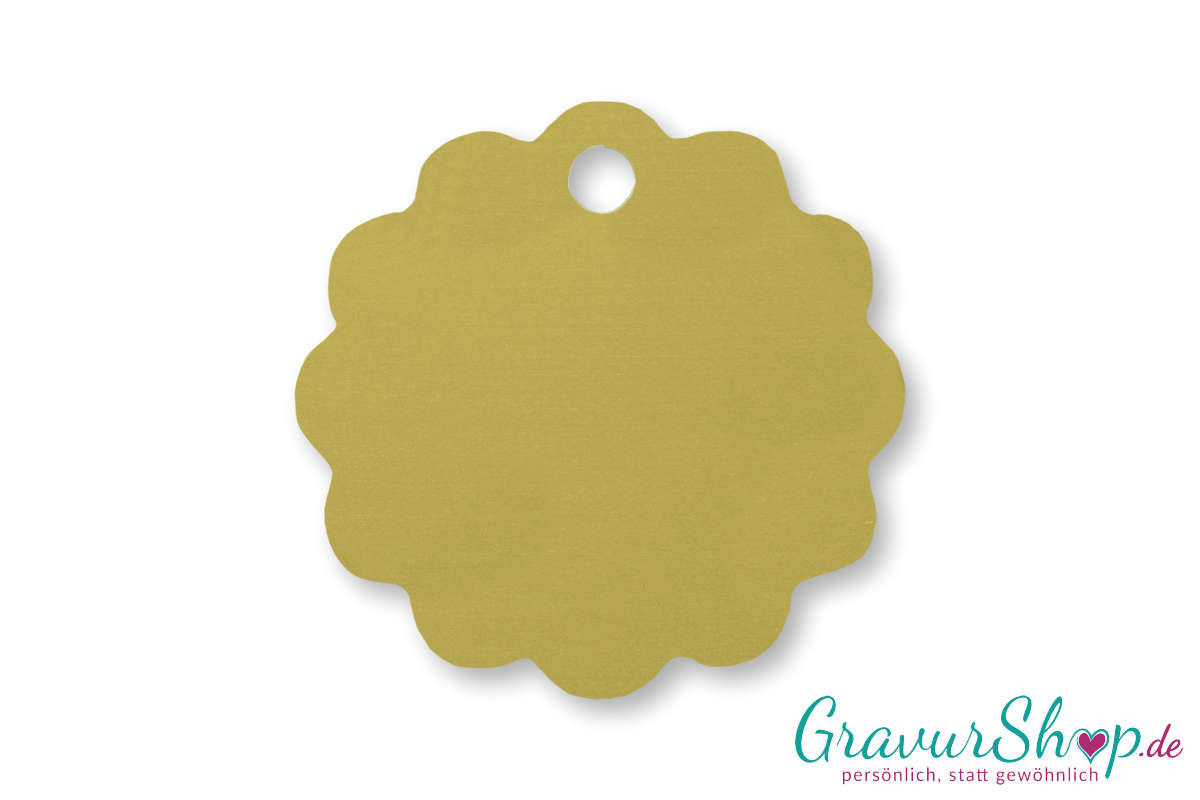Hundemarke 07 M mit Gravur Gold