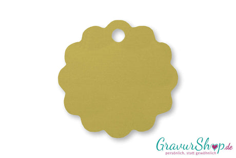 Hundemarke 07 M mit Gravur Gold
