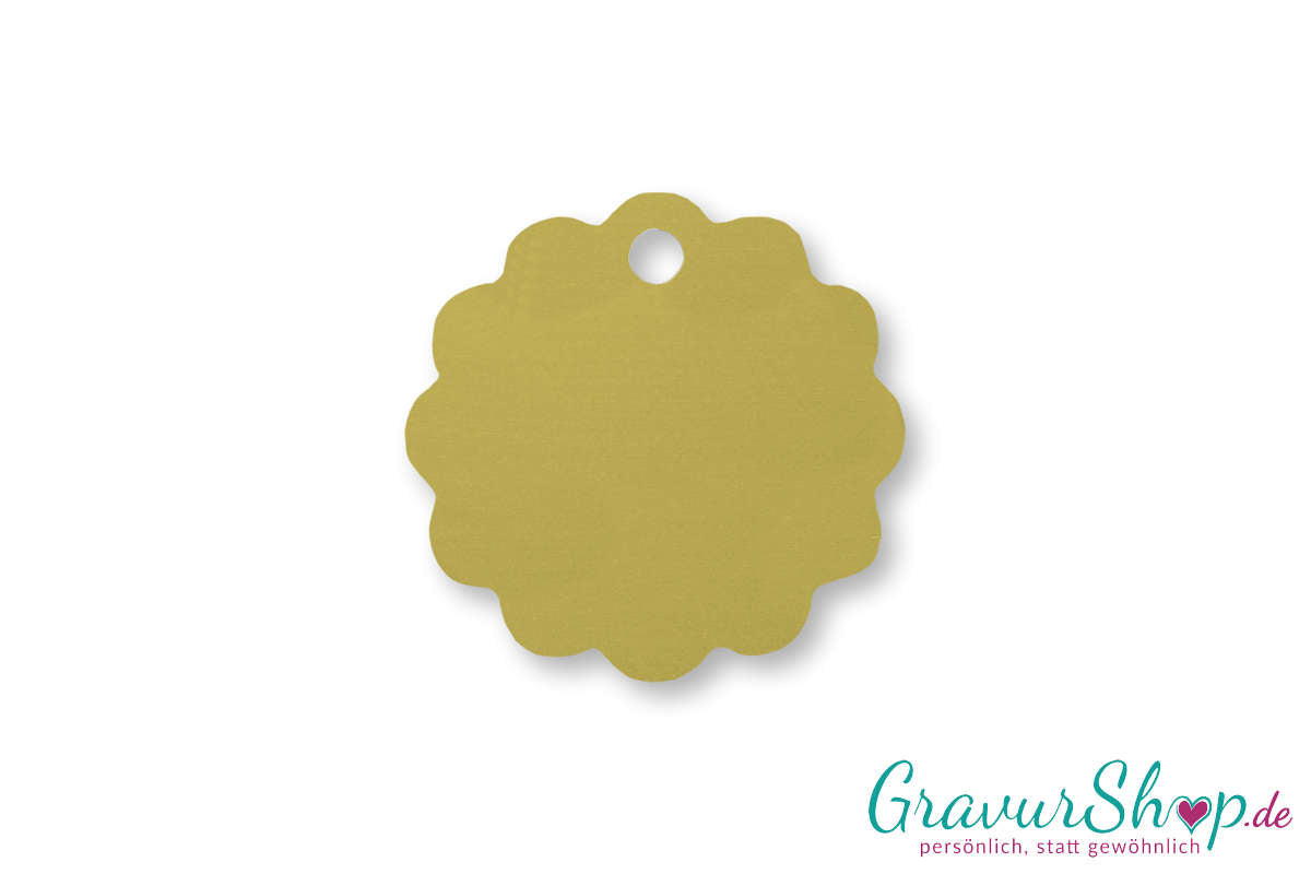 Katzenmarke 07 S mit Gravur Gold