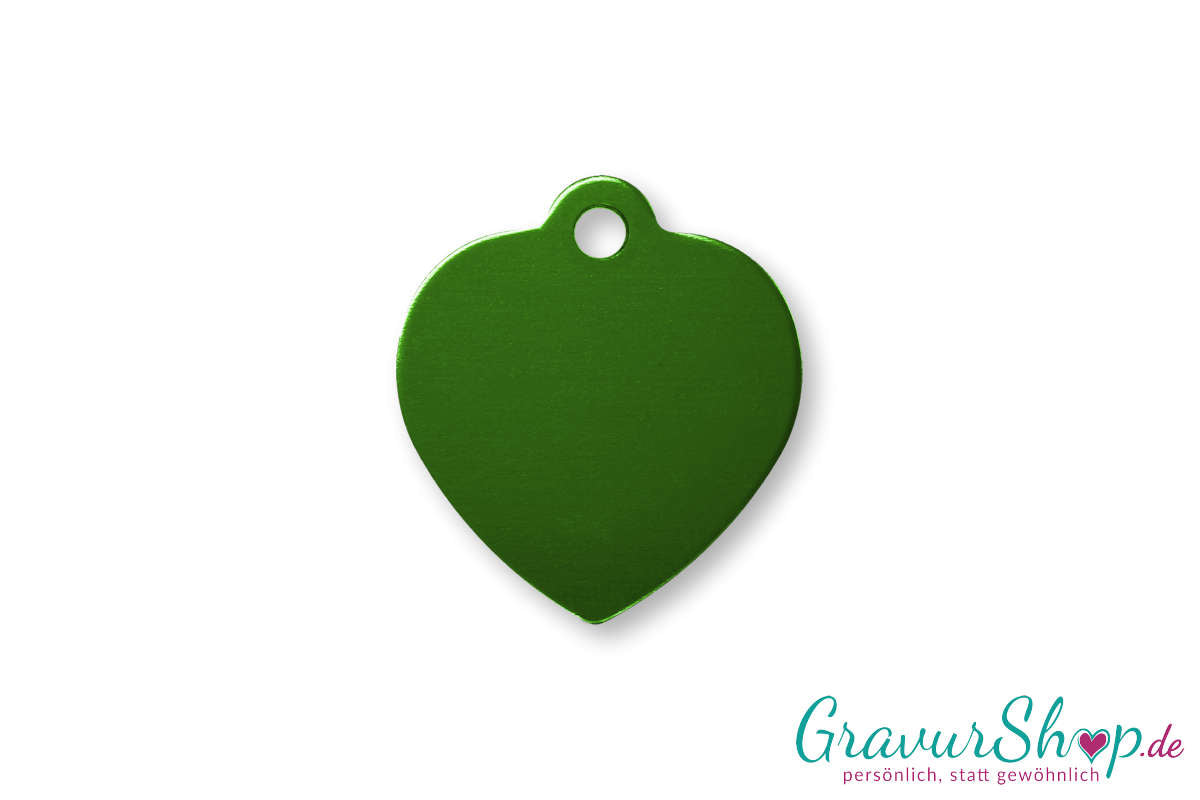 Hundemarke 06 S mit Gravur Grün