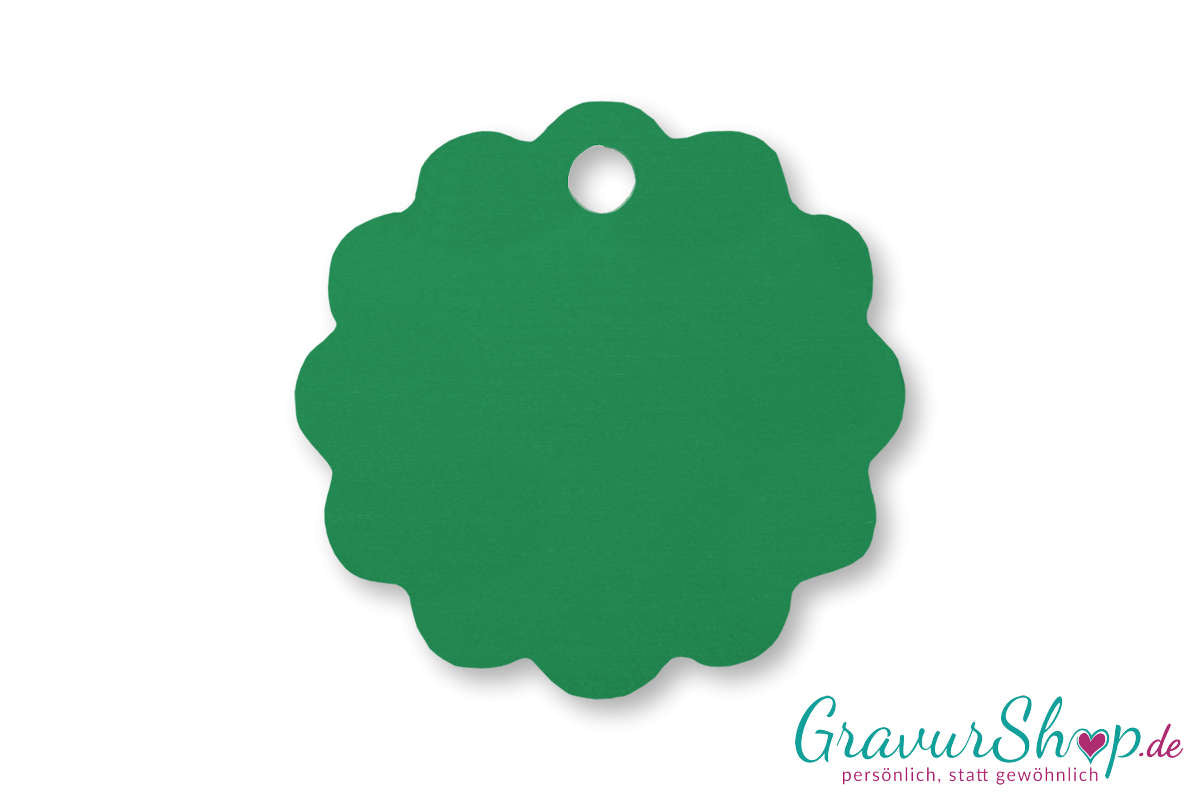 Hundemarke 07 M mit Gravur Grün