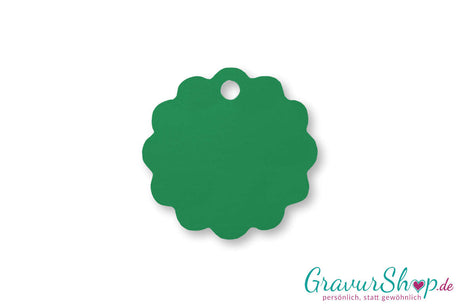 Katzenmarke 07 S mit Gravur Grün