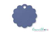 Hundemarke 07 M mit Gravur Hellblau