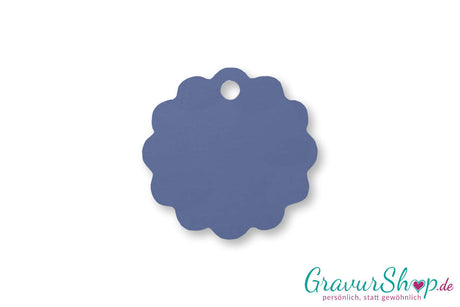 Hundemarke 07 S mit Gravur Hellblau