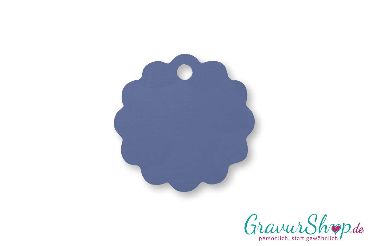 Katzenmarke 07 S mit Gravur Hellblau