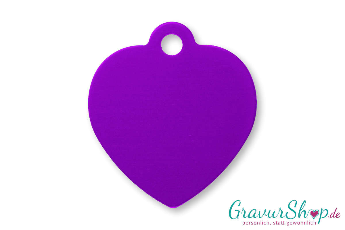 Hundemarke 06 L mit Gravur Lila