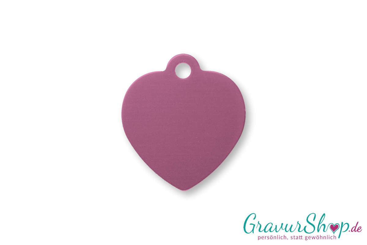 Hundemarke 06 S mit Gravur Rosa
