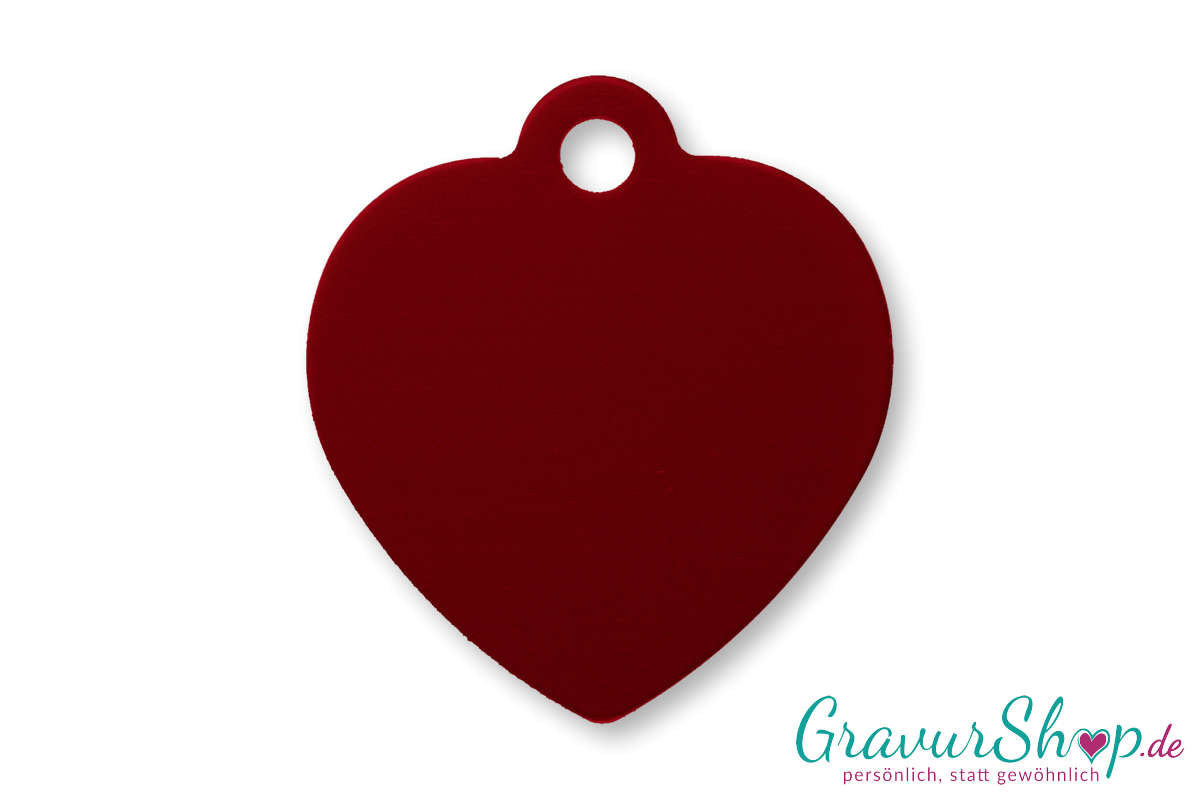 Hundemarke 06 L mit Gravur Rot