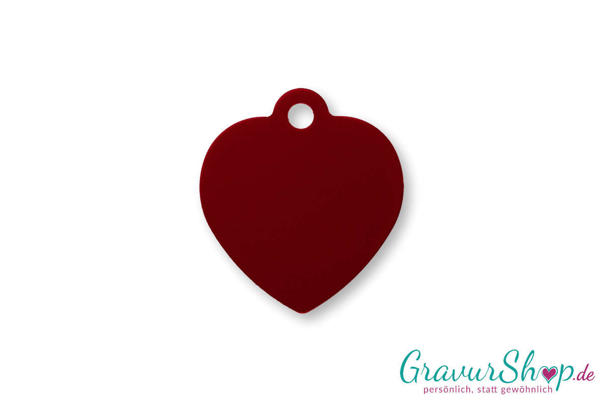 Hundemarke 06 S mit Gravur Rot