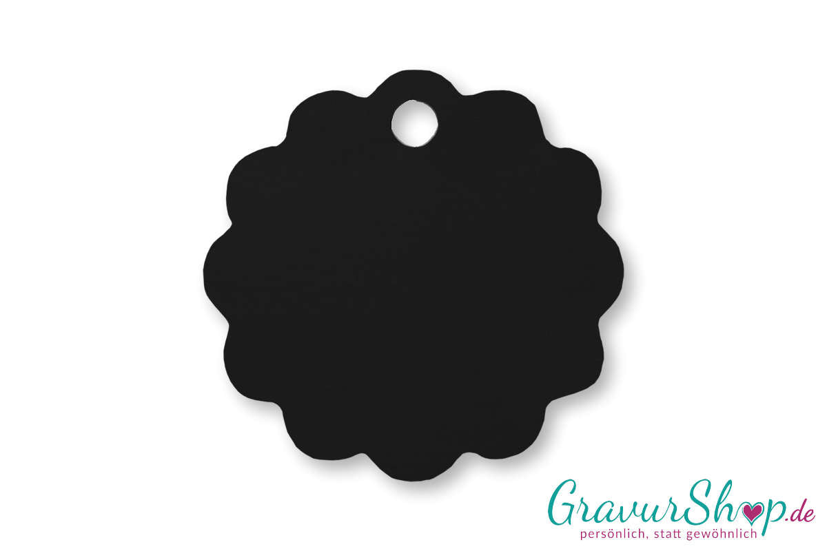 Hundemarke 07 M mit Gravur Schwarz