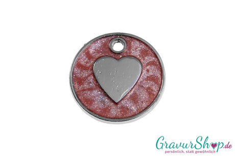 Katzenmarke mit Gravur Nr. 12 - rosa