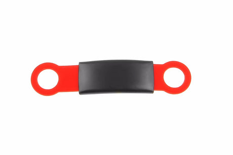 Katzenmarke mit Gravur Silikon Halsband 32 - rot