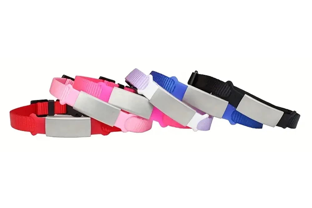 Katzenmarke mit Gravur Silikon Edelstahl 33 - am Halsband
