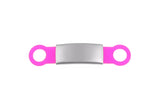 Katzenmarke mit Gravur Silikon Edelstahl 33 - pink