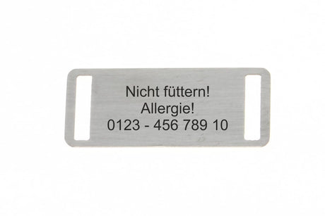 Katzenmarke mit Gravur 28 S - Muster Text