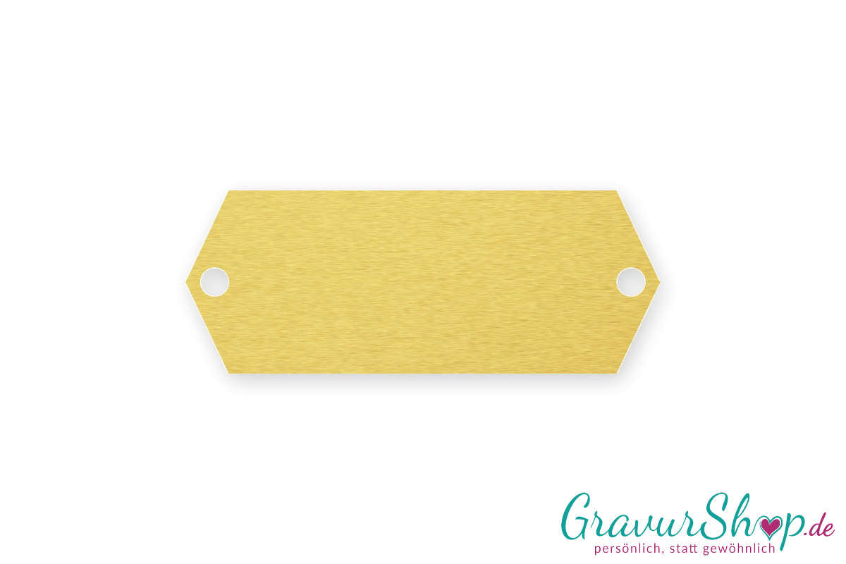 Klingelschild Typ C 57 x 22 mm mit Gravur gold gebürstet
