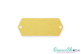 Klingelschild Typ C 57 x 22 mm mit Gravur gold gebürstet