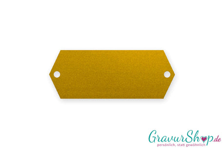 Klingelschild Typ C 57 x 22 mm mit Gravur gold matt