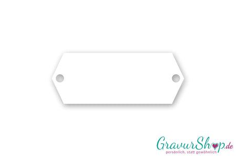 Klingelschild Typ C 57 x 22 mm mit Gravur weiß