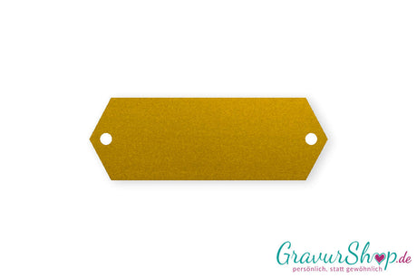 Klingelschild Typ G mit Gravurgold matt