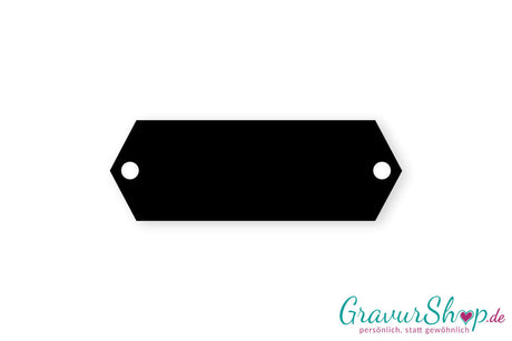Klingelschild Typ G mit Gravur schwarz